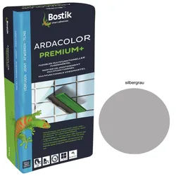 Bostik Ardacolor Premium Fuge plus Fliesen Naturstein Fugenmörtel 25Kg silbergrau