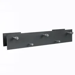 Szagato Garderobenleiste Design 13, 50x9cm, 5 Haken, moonstone-grau (N-Anordnung) (Hakenleiste Garderobenhaken Wandgarderobe)