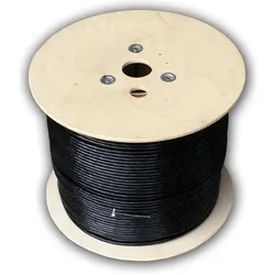 OEM DATACOM S/FTP drát CAT7 PE,Fca 500m cívka, plášť černý OUTDOOR (S/FTP, CAT7, 500 m), Netzwerkkabel