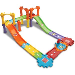 vtech Autorennbahn Tut Tut Baby Flitzer, Straßen- und Brückenset groß, ab 1 Jahr