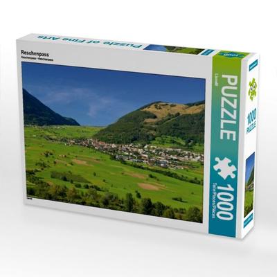 CALVENDO Puzzle Reschenpass | 1000 Teile Lege-Größe 64x48cm Foto-Puzzle für glückliche Stunden