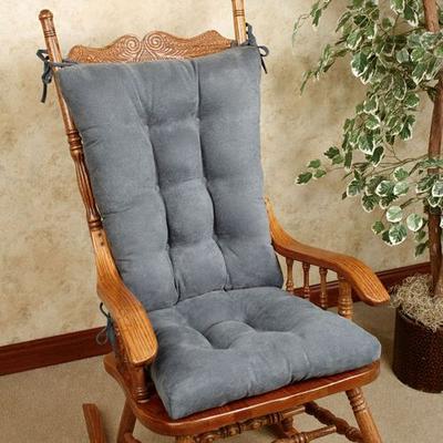 Klear-Vu Corporation Twillo Rocking Chair Cushions 2 Piece Set, 2 Piece Set, Blue/Gray