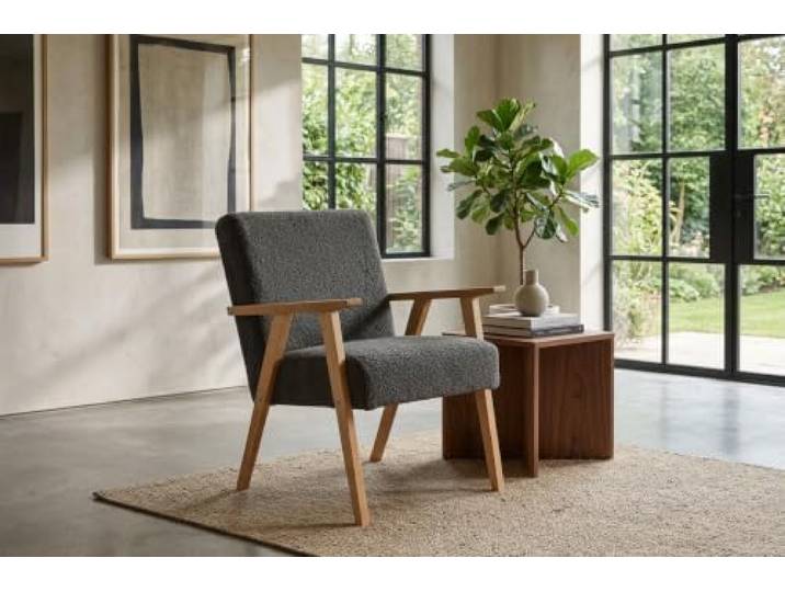 Family Meble Sessel Soler Angel – Retro-Sessel im Vintage-Stil mit Stoff-Bezug – Schwarz · 17
