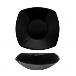 Eclipse Black tiefer Teller 21,3x21,3 cm Square Glas Bormioli Rocco 12er-Pack