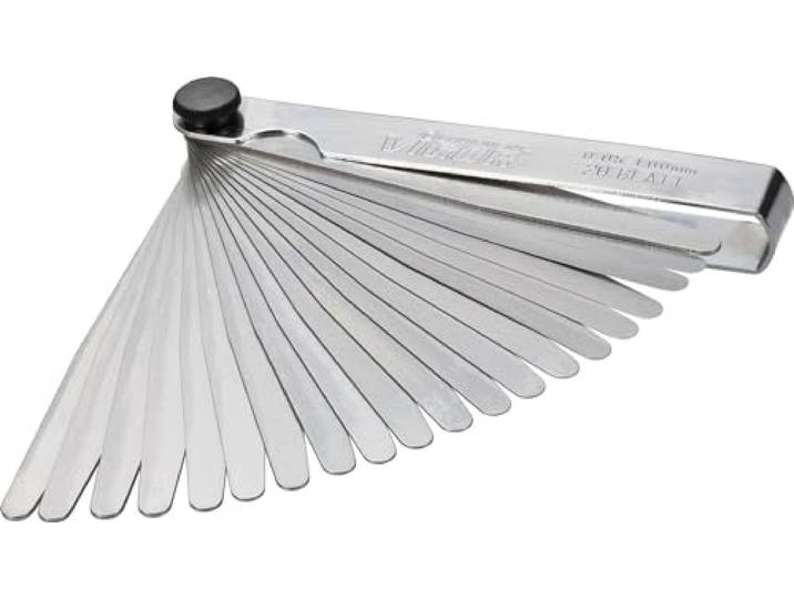 ViGOR V1714 voelermaatset 20 bladen, conische bladen, breedte over vlakken: 0,05 - 1,00 mm voor het controleren van spleetafmetingen, contactafstanden of spleten'.