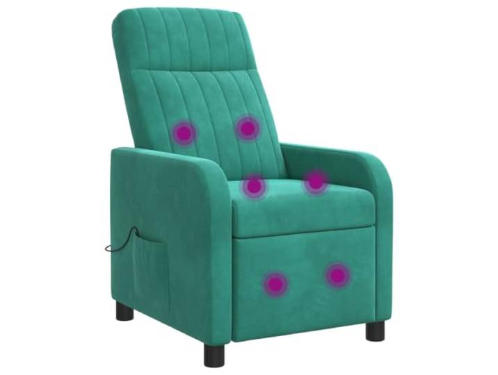 YUTAASU Turquoise Velvet Recliner Chair Adjustable Angle 100% Polyester Velvet, Metal & Wood Frame, Flat Armrests, 115-160 Degree Recline, Easy Care