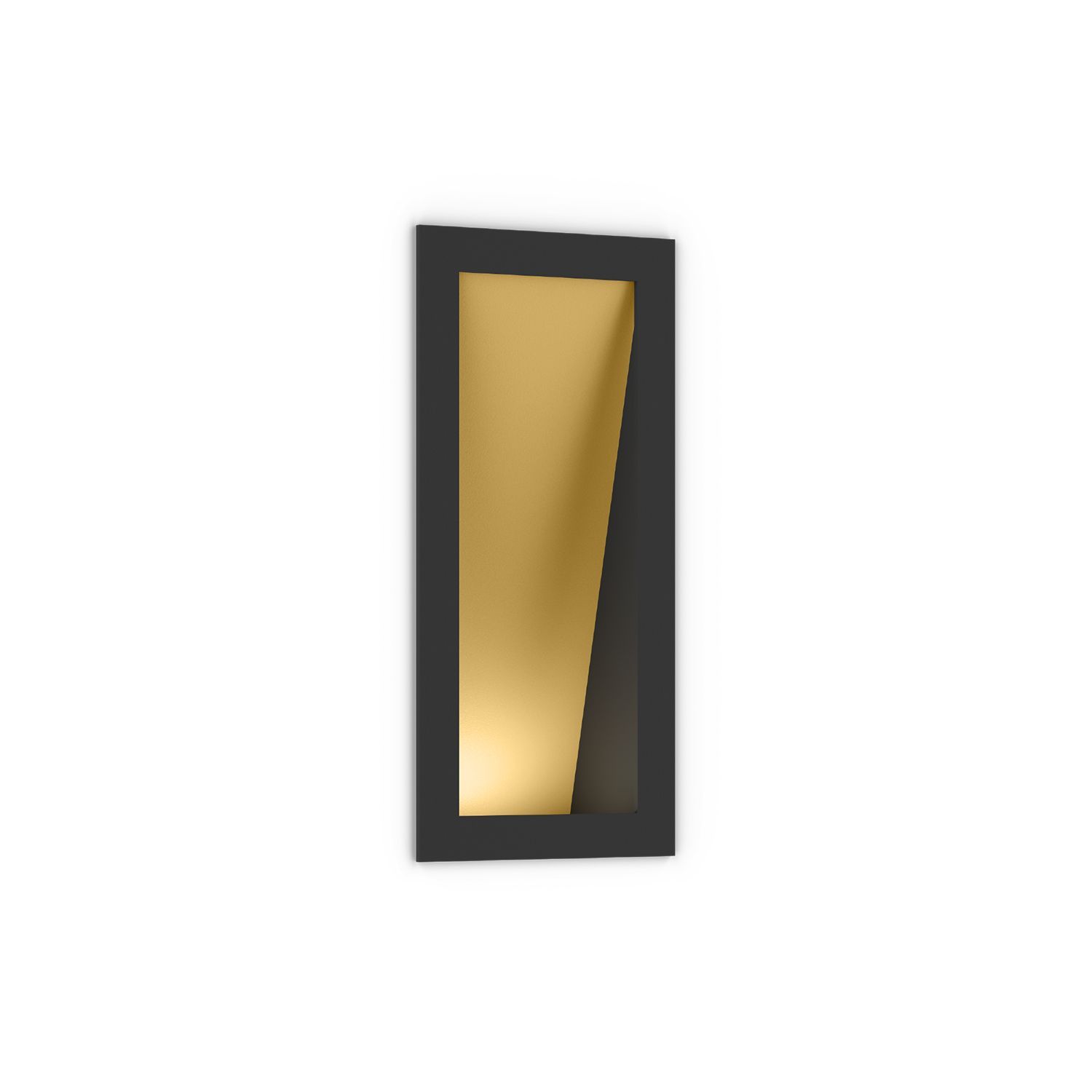 Wever & Ducré LED-Wandeinbauleuchte THEMIS WALL REC 1.7 2700KK schwarz-gold 3237A1K2 5404037327607