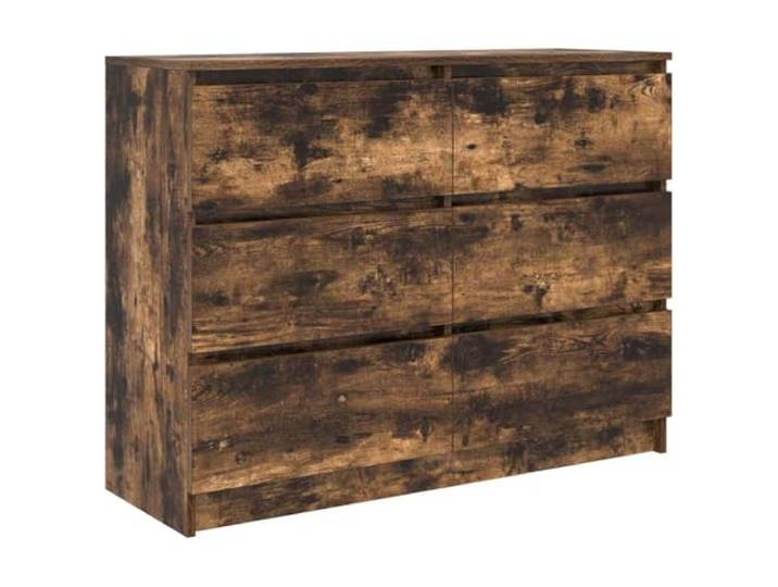 Roanoer Sideboard Räuchereiche 100x35x76 cm Kommode aus Holzwerkstoff Elegante Kommode in Räuchereiche-Optik mit viel Stauraum für Flur, Schlafzimmer und Büro. Pflegeleicht und stabil.