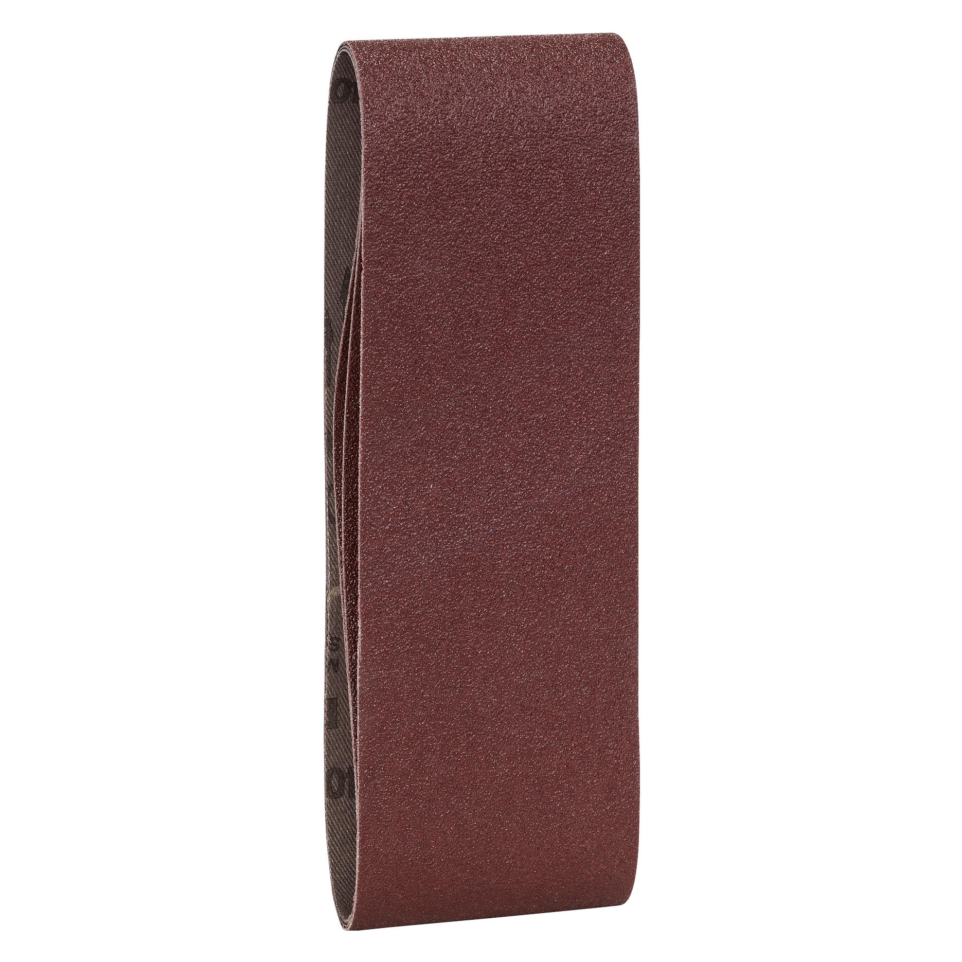 Bosch Zubehör 3tlg. Schleifband-Set für Bandschleifer, rote Qualität K = 80 (80) (2609256189)