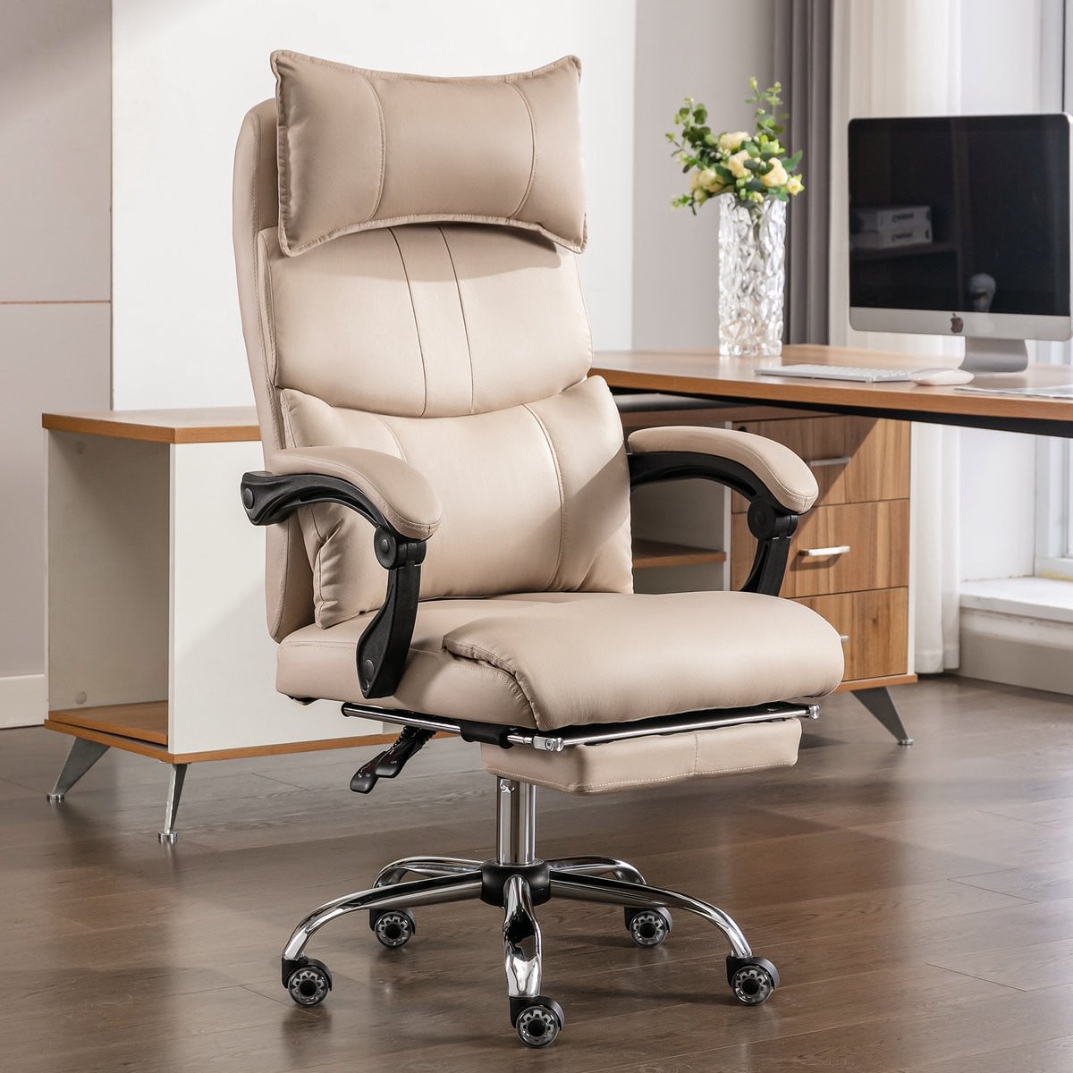Rolipo Ergonomische Bureaustoel - Executive Chefsessel - Beige
