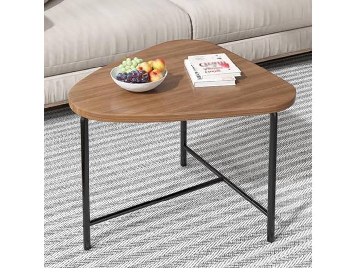 XDgfjrCGKJ Moderner Mid-Century-Couchtisch mit Metallrahmen(/Brown)