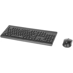 MANHATTAN Office Pro MWK7350 Wireless Keyboard ans Mouse Combo Set, schwarz, USB, DE