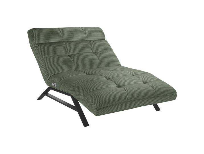 Pure Home Lifestyle Relaxliege, Olivgrün, Metall, 120x54-113x158-198 cm, Goldenes M, Dgm, Lederauswahl, Stoffauswahl, motorische Relaxfunktion, Wohnzimmer, Sessel, Relaxliegen