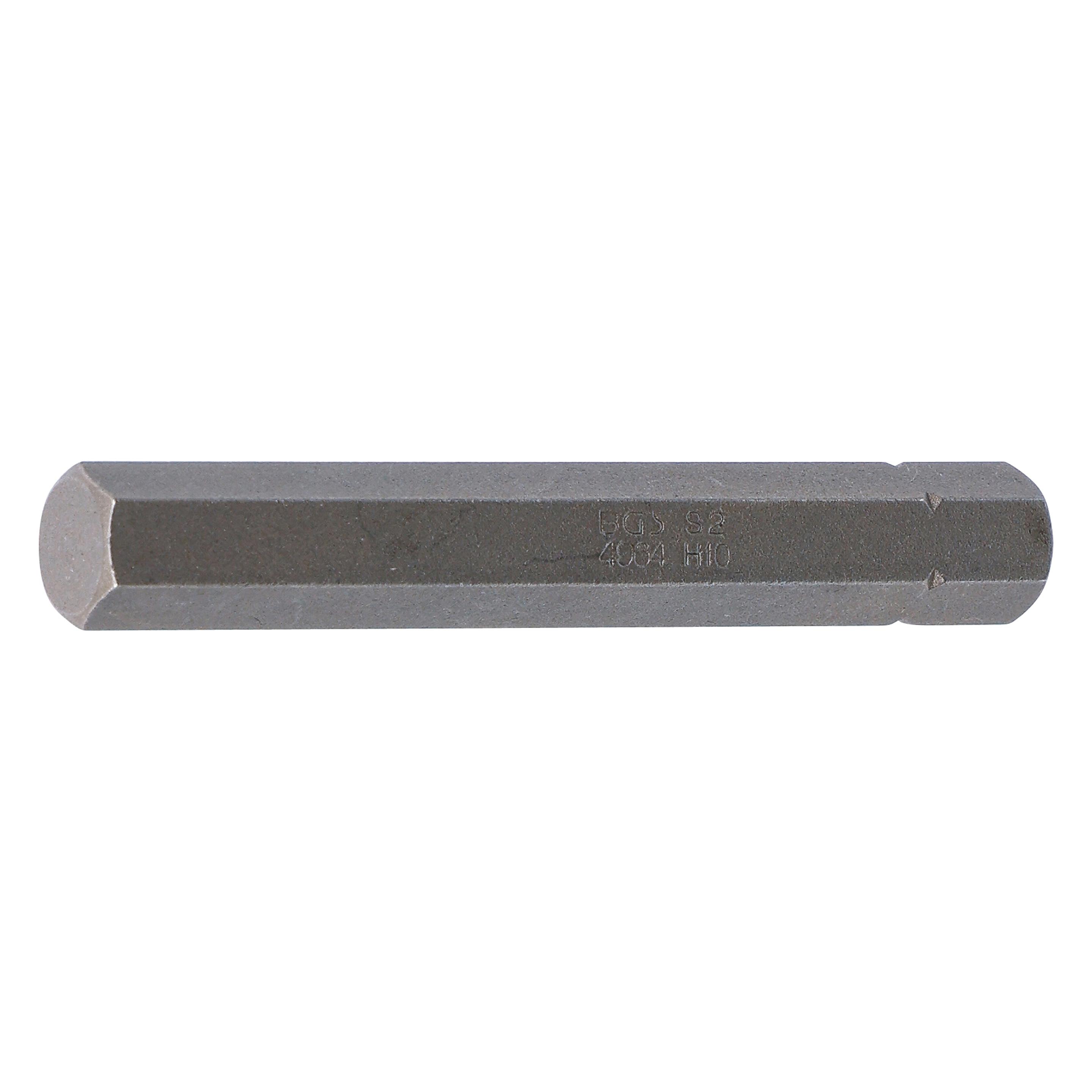 BGS Bit Länge 75 mm Antrieb Aussensechskant 10 mm (3/8") Innensechskant 10 mm (4964)