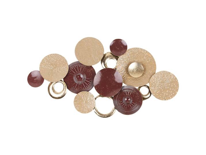 WANDDEKORATION Metall gold/braun Bromine