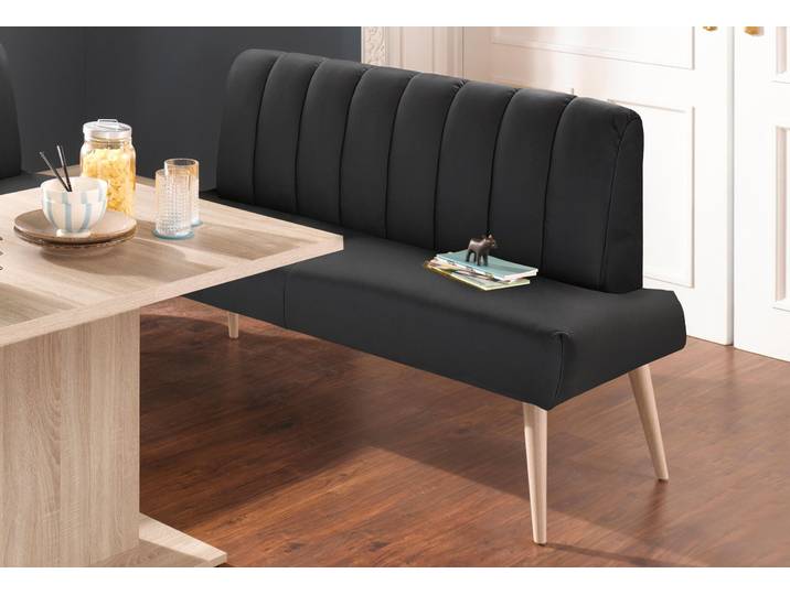 exxpo - sofa fashion Costa, moderne Rückensteppung, bequem und elegant, hoher Holzfuss hochwertige Detailverarbeitung, Frei im Raum stellbar