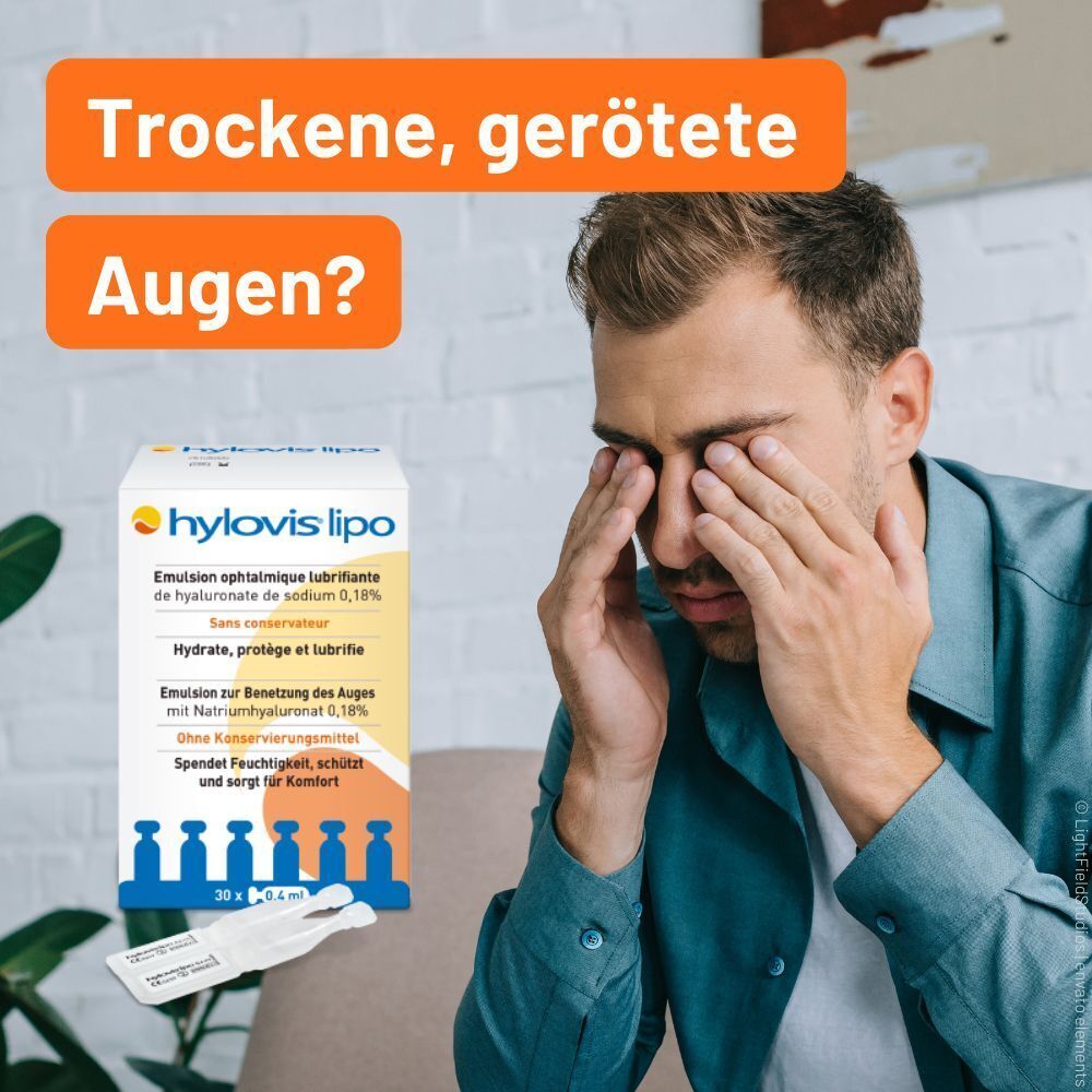 Hylovis lipo Augentropfen Einzeldosispipetten 2x 2x30x0,4 ml