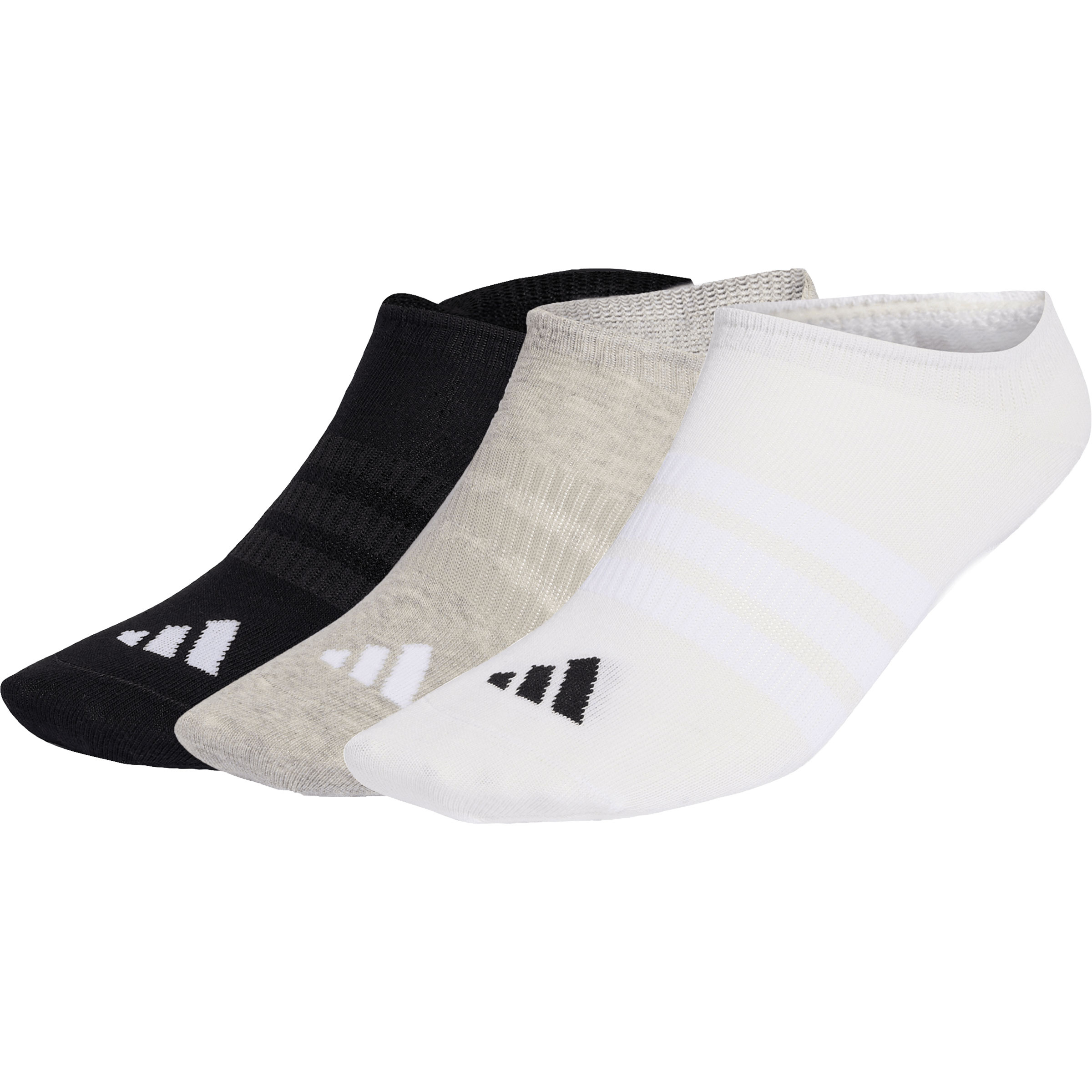 adidas Thin&Light No Show 3er Pack Freizeitsocken mehrfarbig Größe 43 Lifestyle Hautfreundlich