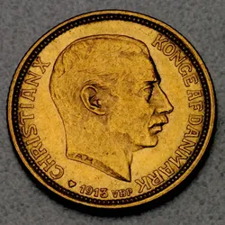 Goldmünze 10 Kronen "Christian X." (Dänemark)