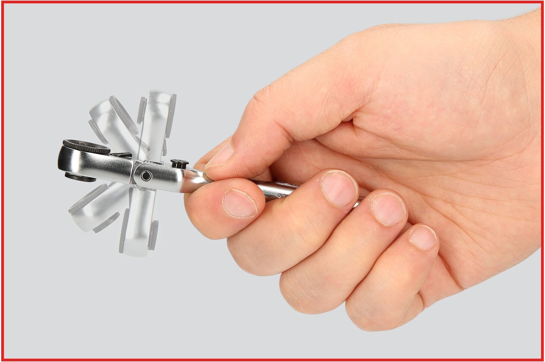 KS Tools 1/4“ Bit-Gelenk-Umschalt-Knarre, Länge 119 mm (918.1560)