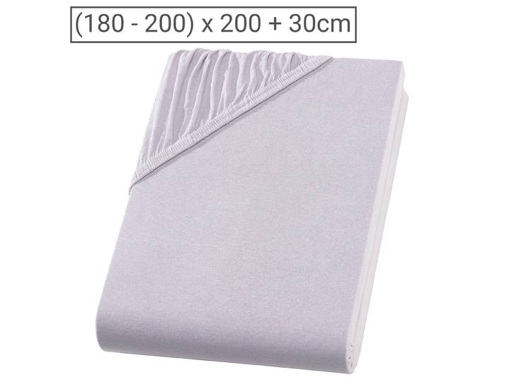 Übergrösse Premium Qualitäts-Jersey Fixleintuch, 100% Baumwolle, silber, 200 x 200 cm