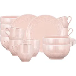 FRÜHSTÜCKS-SET Amina Rosé 18-tlg.
