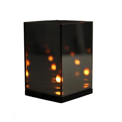 OTTO HOME LED Tischleuchte "Spiegelglas Licht JANNELL", warmweiß, H: 15cm, 1 Stk., Leuchten, warmweiße LED, Batteriebetrieb (3 AA) mit Timer, LED Tischleuchte