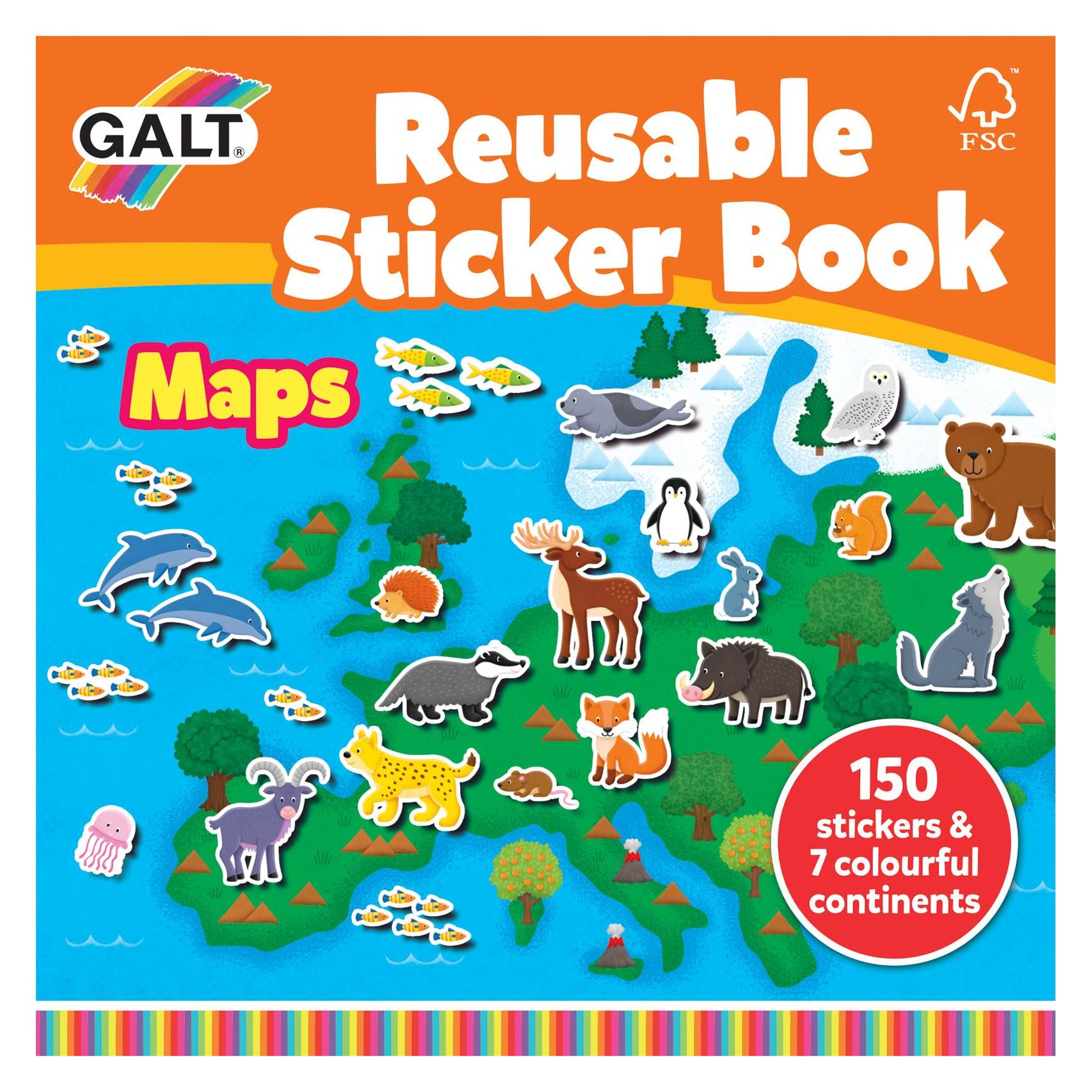 Tinka Magic Galt - Reusable Sticker Book - Maps (55-1005287) (150 Sticker) (55-1005287)