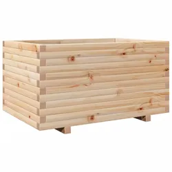 Helloshop26 - Hochbeet für Pflanzen Blumen Terrasse Garten 90 x 60 x 49,5 cm massives Kiefernholz braun 02_0038026