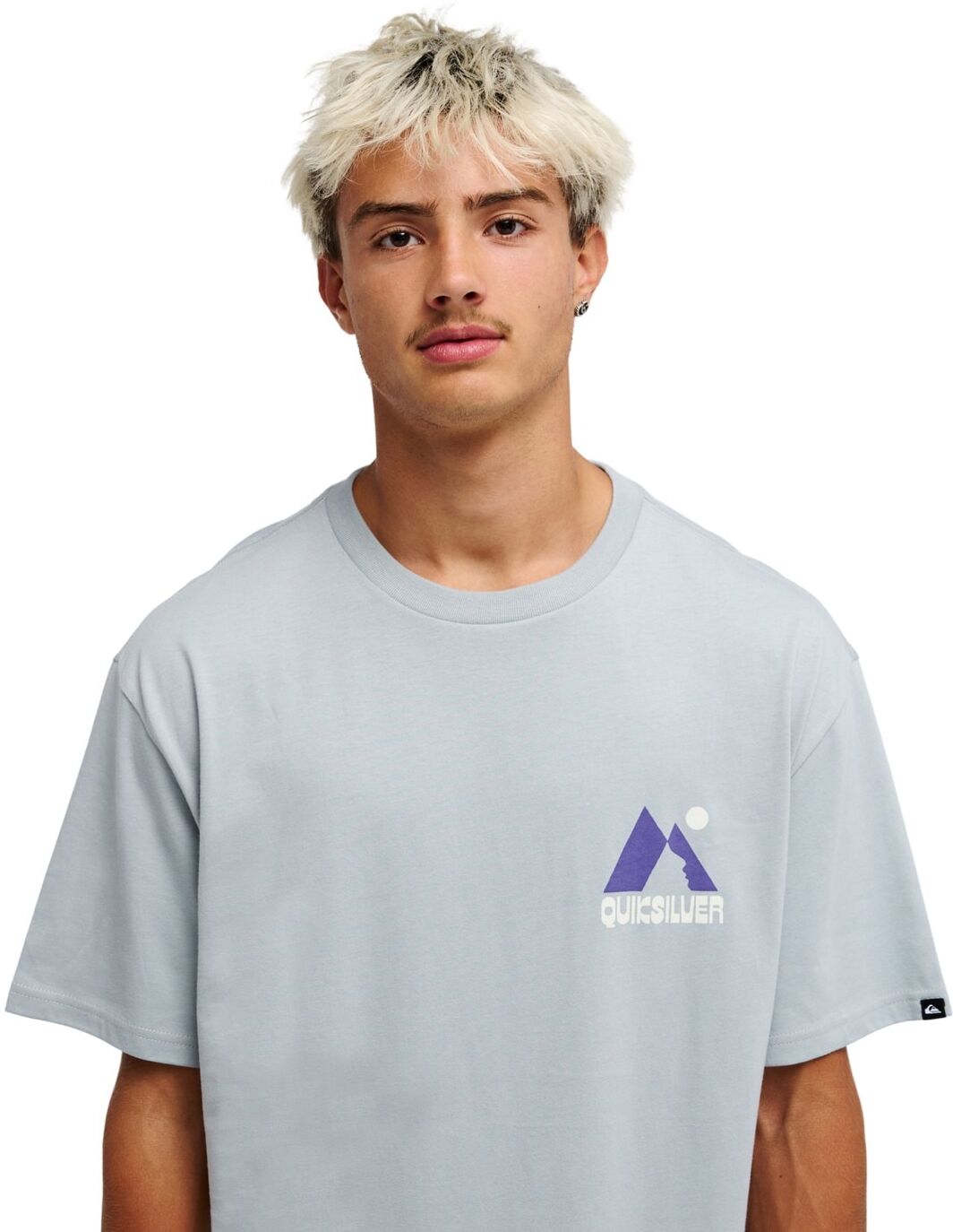 T-Shirt QUIKSILVER "Peak", Herren, Gr. XL, grau (quarry), Obermaterial: 100% Baumwolle., Shirts T-Shirt quarry XL