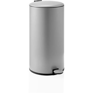hJh-OFFICE Mülleimer CLEAN STEP 2, grau, aus Metall, 30 Liter