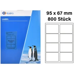 G&G 800 Etiketten 95 x 67 mm
