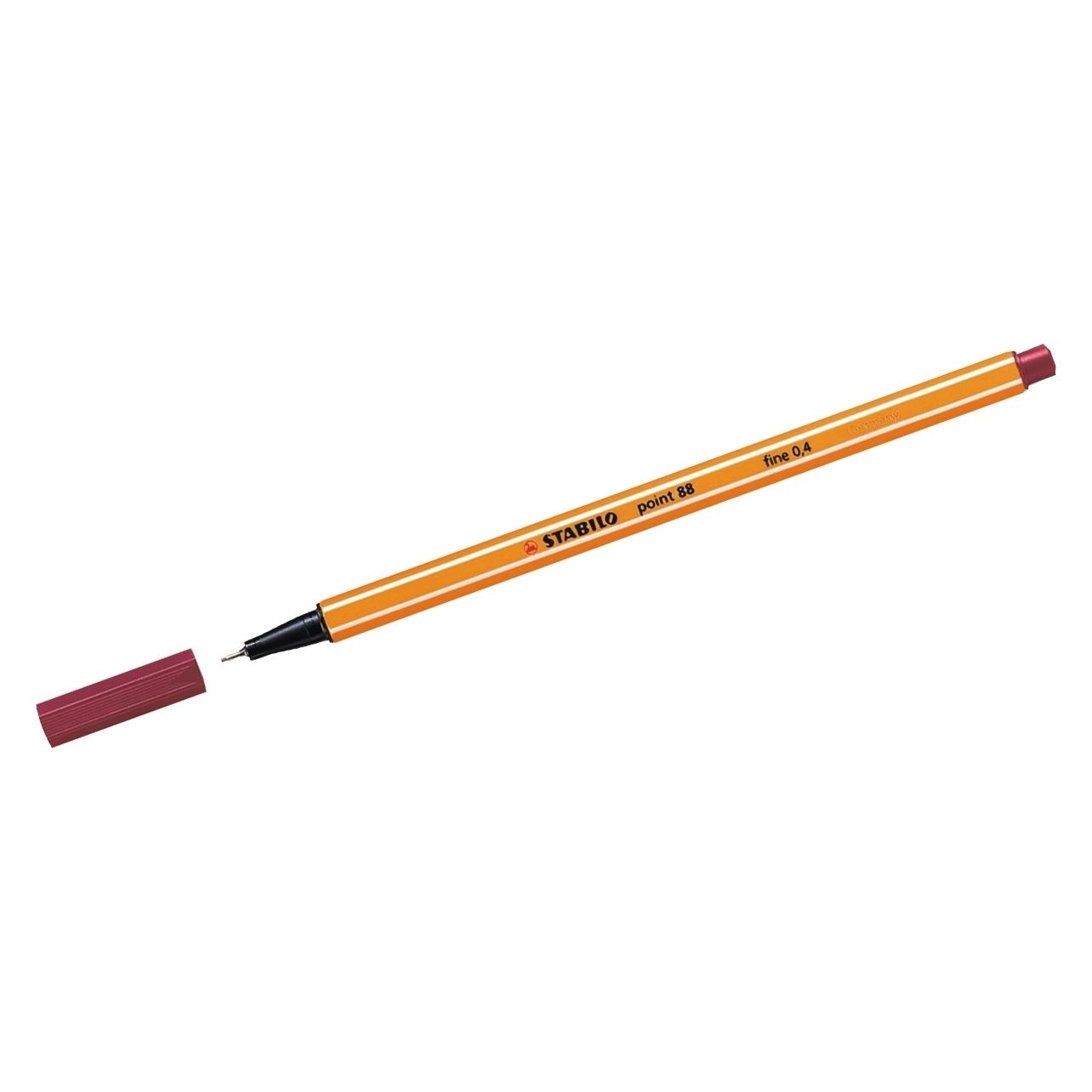 Stabilo Fineliner point 88 10 Stück, Dunkelrot (10x) (88/50-10)