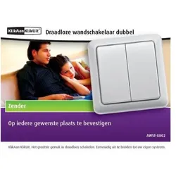 Klikaan Klikuit, Lichtschalter + Storenschalter, DOPPEL-WANDSCHALTER AWST8802 NL