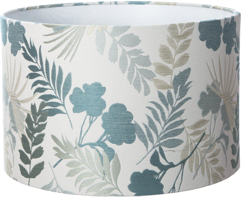 Marlow Home Co. Werner Drum Lamp Shade ( Screw On ) Blue/Grey 30cm H x 30cm W x 30cm D