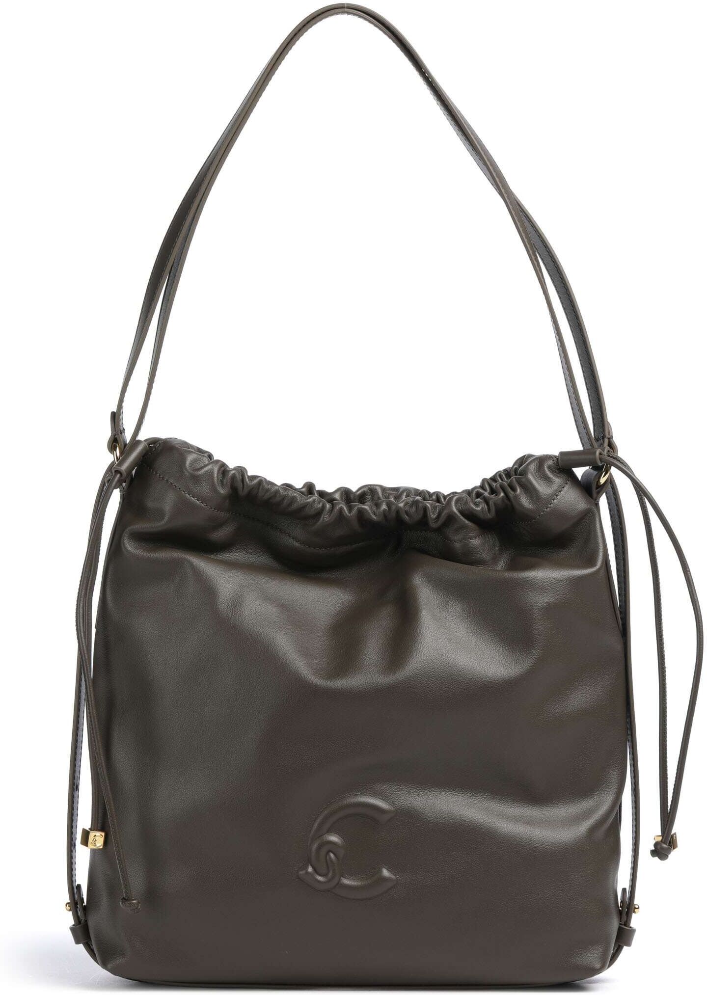 Coccinelle Lidia Rucksack-Tasche aus Leder, oliv