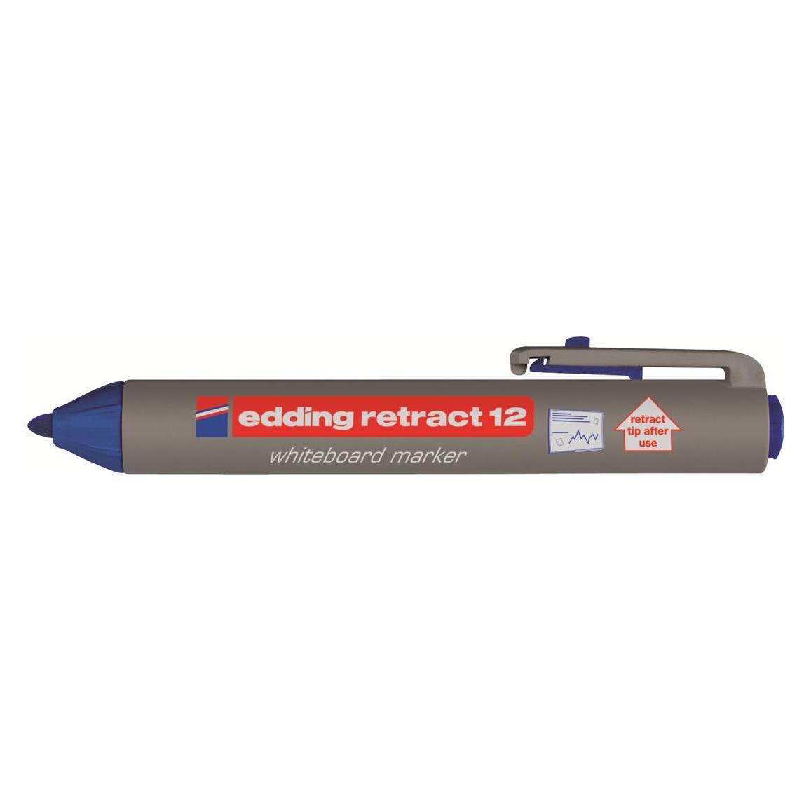 Edding Whiteboardmarker retract 12 Strichstärke: 1,5-3 mm Schreibfarbe: blau (10x) (4-12003)
