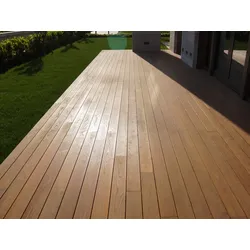 Thermoesche Terrassendielen, 21x107 mm, seitlich genutet, glatt/glatt