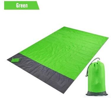 ModernMart Sandproof Waterproof Beach Blanket Lightweight Picnic Mat For Travel And Outdoor Use green l
