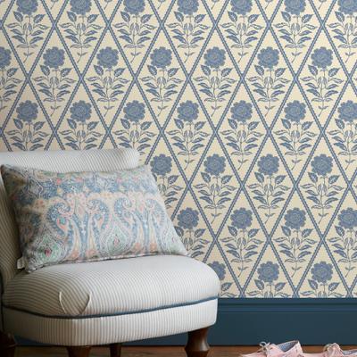 Vliestapete JOULES "Juliette Floral", blau, H:10m L:10m, Vlies, Tapeten, Design Tapeten