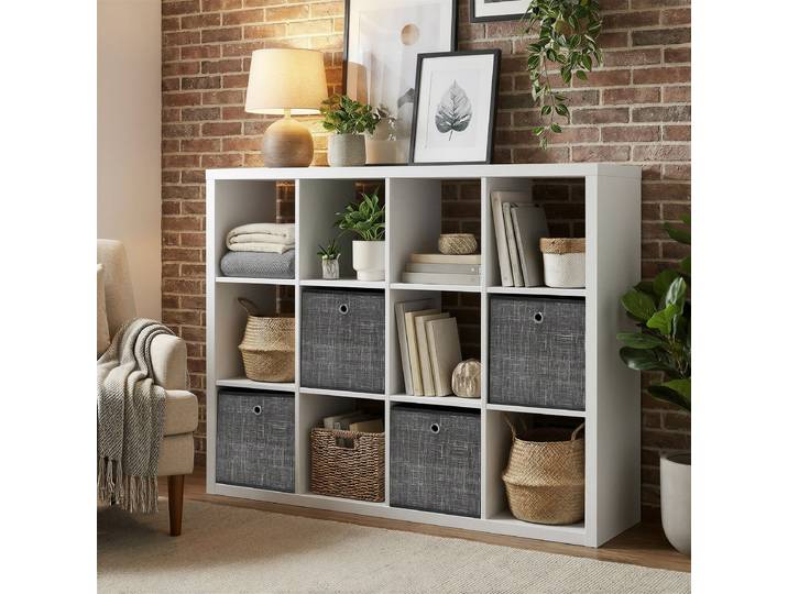 Boxen Dukem 6er-Set 33 x 33 x 33cm Grau