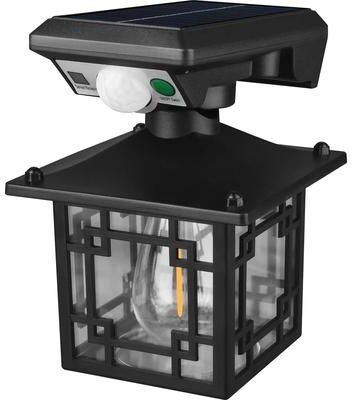 Uplifted Finds Retro Solar Motion Sensor Outdoor Wall Lamp Waterproof Garden Light square Integrated