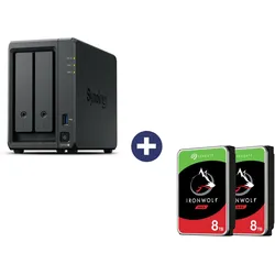 Synology Disk Station DS725+ NAS-Server (2 Schächte) + Seagate IronWolf® - 16 TB (2x 8 TB)