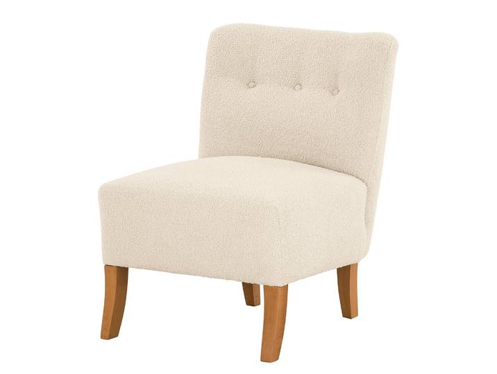Fauteuil Tillet Blanc Tissu Bouclé Nola 62 x 79 x 67cm