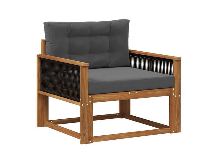 vidaXL Sofaelement Outdoor Mittelsofa Natur (1 St)
