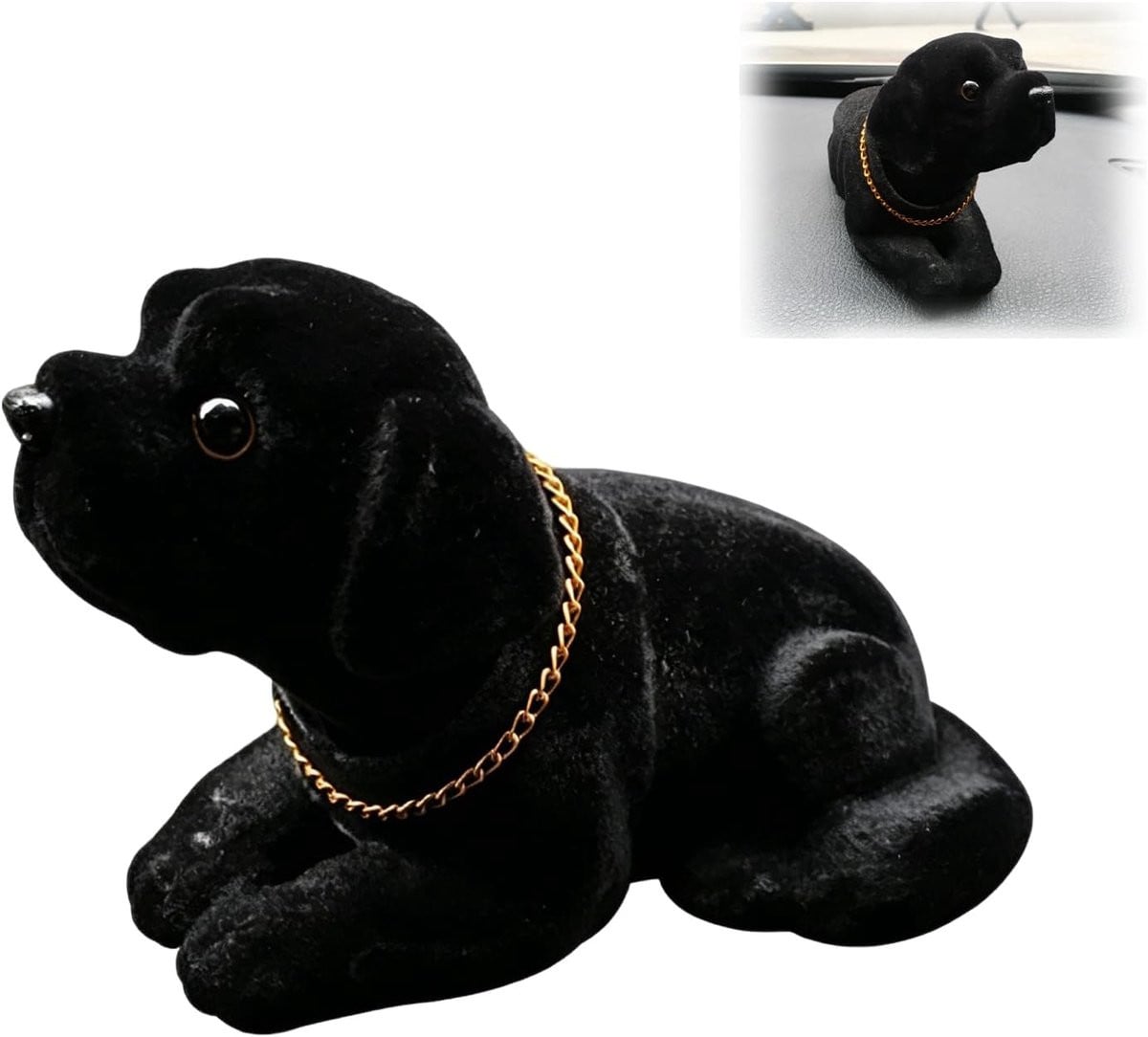 Stijlvolle zwarte Bobble head Labrador luxe auto decoratie