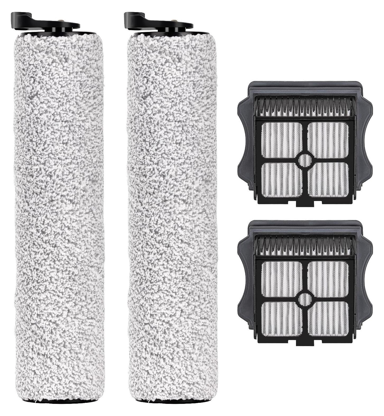 Dripio vervangende borstelrollen en HEPA-filters voor de Tineco S3 (4 stuks)