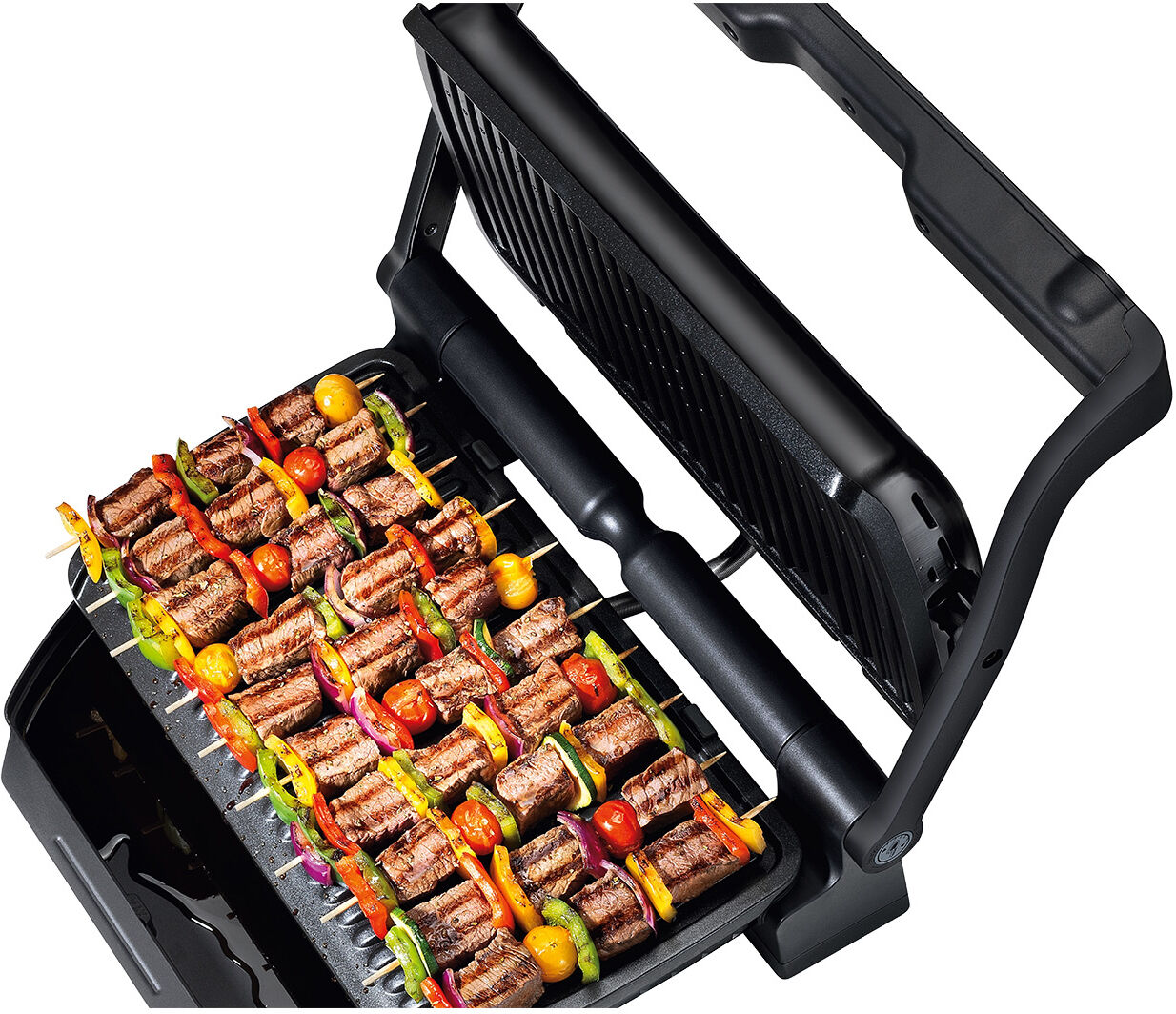 Tefal OptiGrill XL Kontaktgrill, 9 Grillprogramme, automatische Temperaturanpassung, manueller Modus, Garanzeige»GC7228«