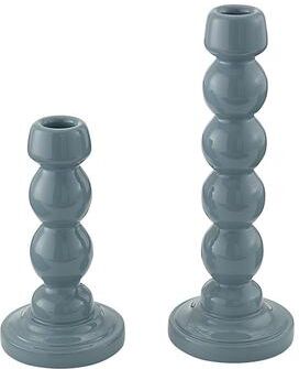 Set of 2 Flynn Taper Candleholders - Cornflower - Ballard Designs