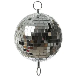 SATISFIRE Spiegelkugel 15cm silber Discokugel für Werbe-Dekozwecke Schaufenster